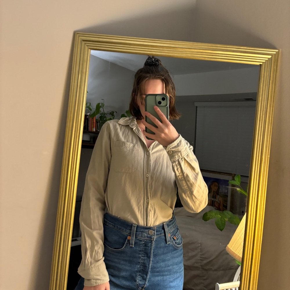 Khaki button up